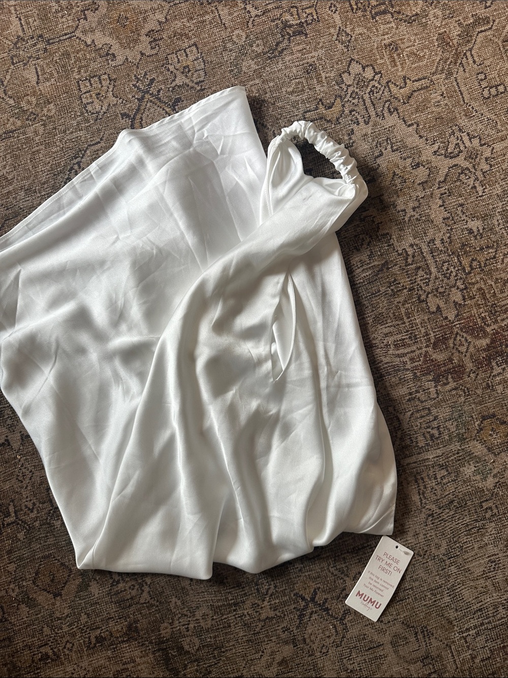 Show me your mumu jasmine halter mini dress white Satin NWT SIZE LARGE BRIDAL - Picture 4 of 4